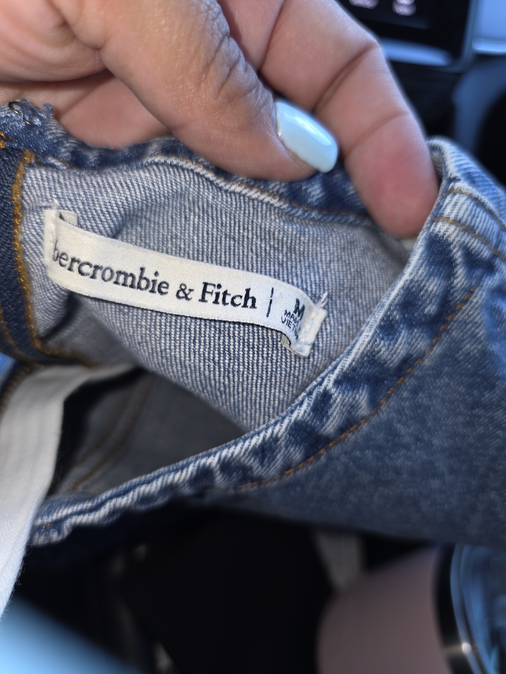 Abercrombie & Fitch Light Blue Denim Top - Picture 4 of 5